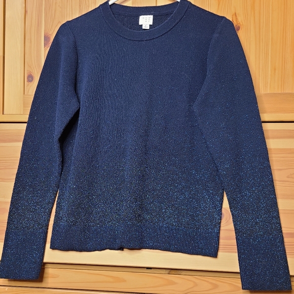 Navy Blue Sparkly Sweater - S - Picture 2 of 5